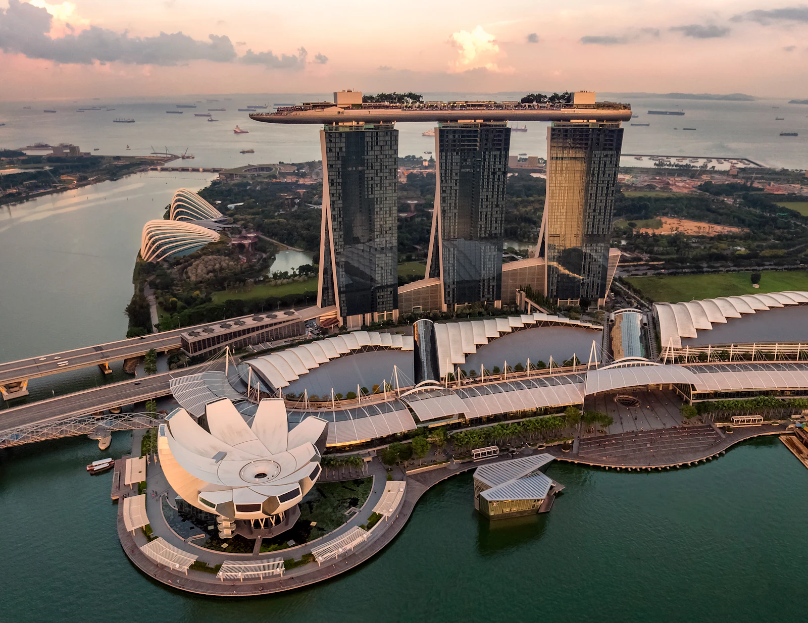 Marina Bay Sands and the ArtScience Museum in Singapore